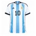 Maillot de foot Argentine Lionel Messi #10 Domicile Monde 2022 Manches Courte